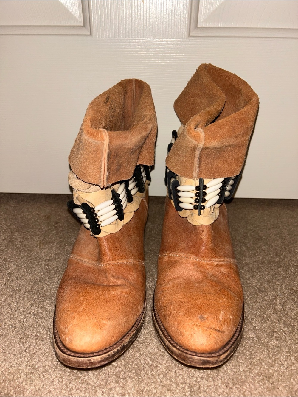 Freebird Leather Ankle Boots – Distressed Tan – Size 9